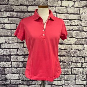 Nike Golf Pink Short Sleeve Polo Tee Size Medium